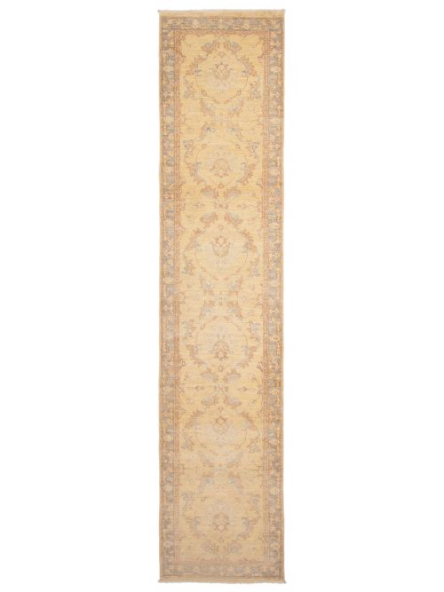 Pakistani Peshawar Oushak Hand-knotted Wool Runner Rug, 79 x 361 cm
