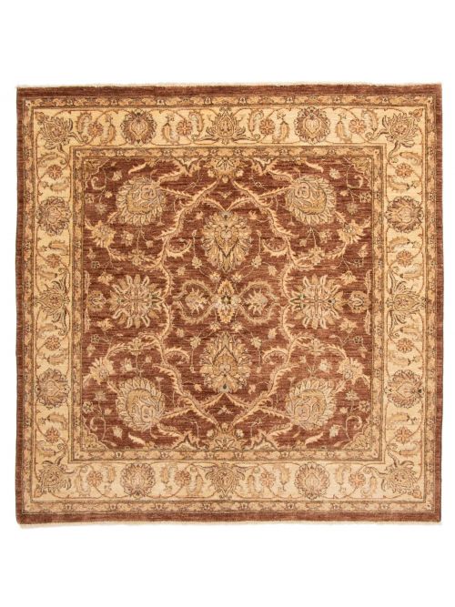 Pakistani Peshawar Oushak Hand-knotted Wool Rug, 183 x 183 cm