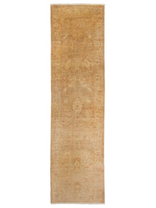 Pakistani Peshawar Oushak Hand-knotted Wool Runner Rug, 76 x 287 cm