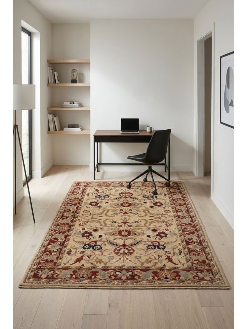 Pakistani Peshawar Oushak Hand-knotted Wool Rug, 203 x 239 cm