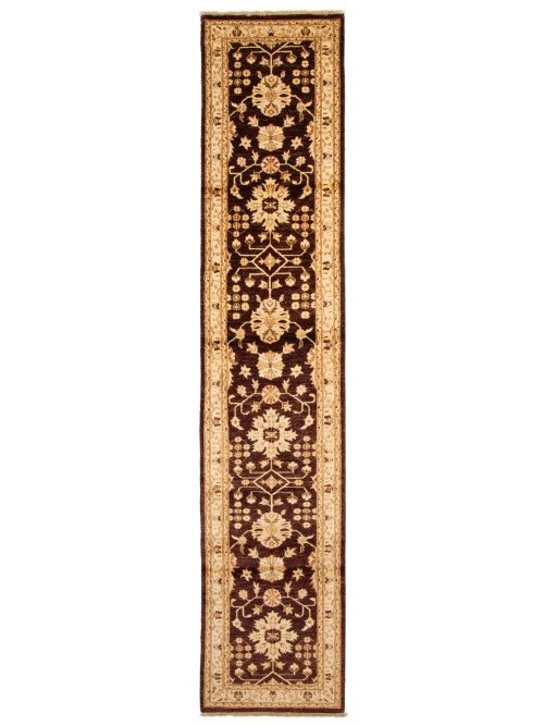 Pakistani Peshawar Oushak Hand-knotted Wool Runner Rug, 79 x 378 cm