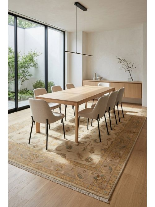 Pakistani Peshawar Oushak Hand-knotted Wool Rug, 206 x 292 cm