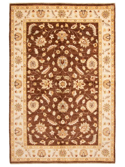 Pakistani Peshawar Oushak Hand-knotted Wool Rug, 183 x 274 cm