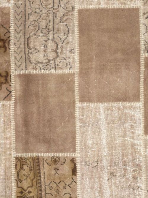 Turkish Ottoman Yama Patchwork 6'3" x 8'10" Handmade Wool Rug 