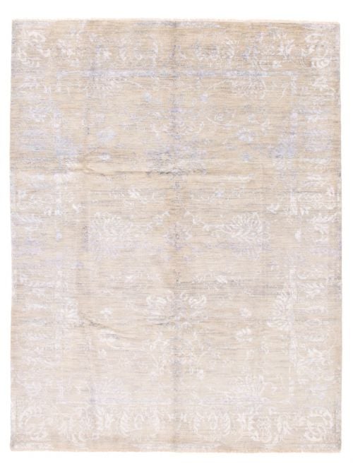 Indian Mystique 7'10" x 9'10" Hand-knotted Silk & Wool Rug 