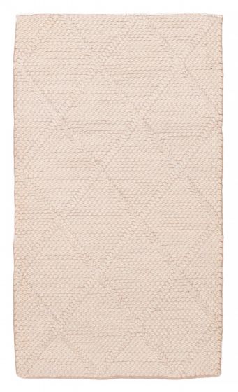 Braided  Transitional Ivory Area rug Unique Indian Braid weave 390457