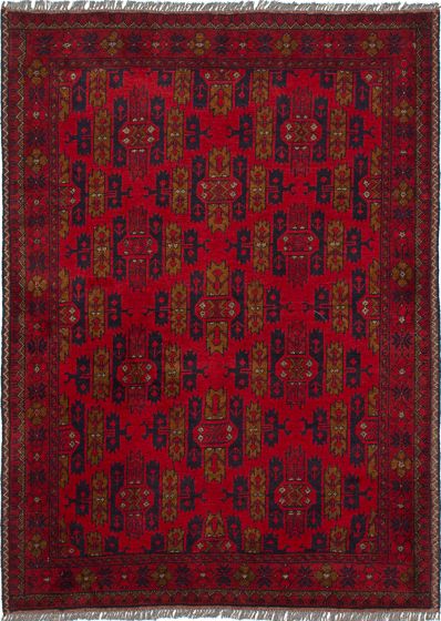 Traditional  Tribal Red Area rug 3x5 Afghan Hand-knotted 235762