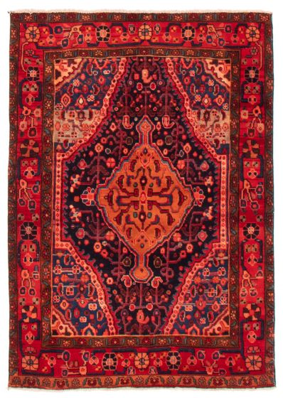 Bordered  Vintage Blue Area rug 3x5 Persian Hand-knotted 367291