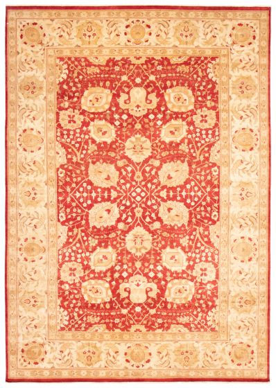 Traditional Red Area rug Unique Pakistani Hand-knotted 368342