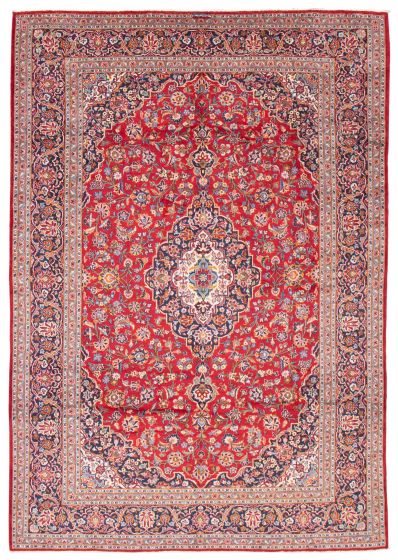 Bordered  Traditional Red Area rug 9x12 Persian Hand-knotted 373766