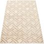Moroccan  Transitional Ivory Area rug 5x8 Indian Hand-knotted 307833