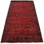 Bordered  Tribal Red Area rug 3x5 Afghan Hand-knotted 312643
