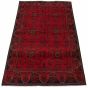 Bordered  Tribal Red Area rug 3x5 Afghan Hand-knotted 313306