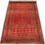 Bordered  Tribal Red Area rug Unique Turkish Hand-knotted 320295