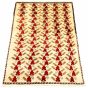 Bordered  Tribal Ivory Area rug 5x8 Turkish Hand-knotted 322480