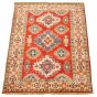 Bordered  Tribal Red Area rug 3x5 Afghan Hand-knotted 329371