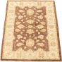 Bordered  Traditional Brown Area rug 3x5 Pakistani Hand-knotted 330372