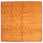 Transitional Brown Area rug Square Pakistani Hand-knotted 338421