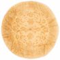 Bordered  Traditional Ivory Area rug Round Afghan Hand-knotted 346334