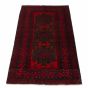 Afghan Kazak 3'9" x 7'2" Hand-knotted Wool Red Rug