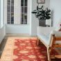 Bordered  Traditional Red Area rug 5x8 Afghan Hand-knotted 374382