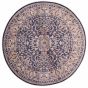 Bordered  Traditional Blue Area rug Round Pakistani Hand-knotted 374781