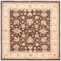Bordered  Traditional Brown Area rug Square Pakistani Hand-knotted 379040