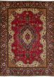 Bordered  Traditional Red Area rug 8x10 Persian Hand-knotted 248224