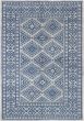 Bordered  Contemporary Blue Area rug 5x8 Indian Hand-knotted 272049