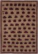 Bordered  Tribal Brown Area rug 6x9 Afghan Hand-knotted 278368
