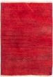 Casual  Transitional Red Area rug 3x5 Indian Hand-knotted 280021