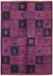 Casual  Transitional Purple Area rug 5x8 Indian Hand-knotted 286725