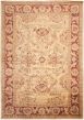 Bordered  Traditional Ivory Area rug Unique Afghan Hand-knotted 289243