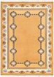 Bordered  Traditional Brown Area rug 5x8 Turkish Hand-knotted 293866
