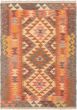 Bordered  Traditional Grey Area rug 3x5 Turkish Flat-Weave 297820