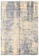 Casual  Contemporary Blue Area rug 4x6 Indian Hand Loomed 306408