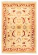 Bordered  Traditional Ivory Area rug 3x5 Afghan Hand-knotted 318143