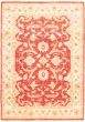 Bordered  Traditional Red Area rug 5x8 Afghan Hand-knotted 318526