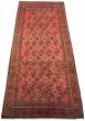 Bordered  Tribal Brown Runner rug 10-ft-runner Russia Hand-knotted 320310