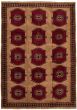 Bordered  Tribal Brown Area rug 6x9 Afghan Hand-knotted 325902