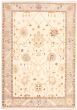 Bordered  Traditional Ivory Area rug 9x12 Turkish Hand-knotted 326092