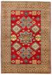 Bordered  Traditional Red Area rug 6x9 Afghan Hand-knotted 329153