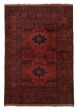 Bordered  Tribal Red Area rug 3x5 Afghan Hand-knotted 329610