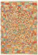 Bordered  Geometric Multi Area rug 6x9 Turkish Flat-weave 329864