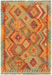 Bordered  Geometric Multi Area rug 3x5 Turkish Flat-weave 330971