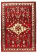 Bordered  Tribal Red Area rug 3x5 Turkish Hand-knotted 332684