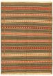 Flat-weaves & Kilims  Tribal Green Area rug 5x8 Turkish Flat-weave 333103