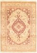 Bordered  Traditional Ivory Area rug 5x8 Pakistani Hand-knotted 336582