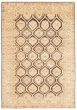 Bordered  Transitional Brown Area rug 6x9 Pakistani Hand-knotted 341327