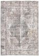 Bordered  Transitional Grey Area rug 6x9 Turkish Hand-knotted 342208